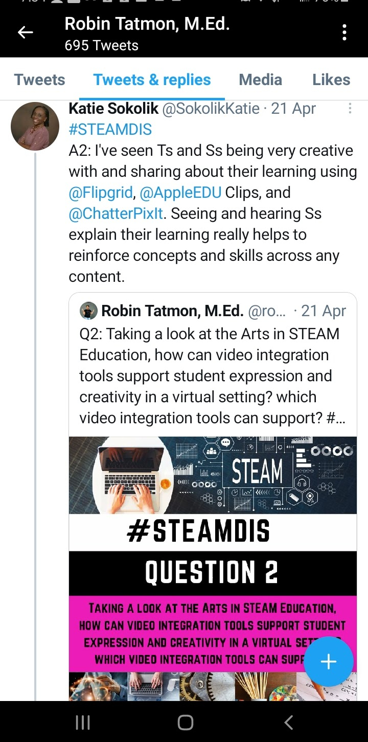#STEAMDIS Twitter Chat Response Flyer
