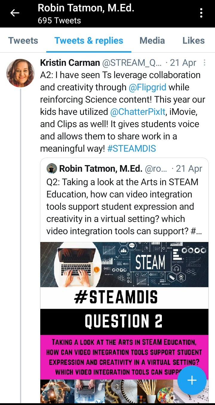 #STEAMDIS Twitter Chat Response Flyer
